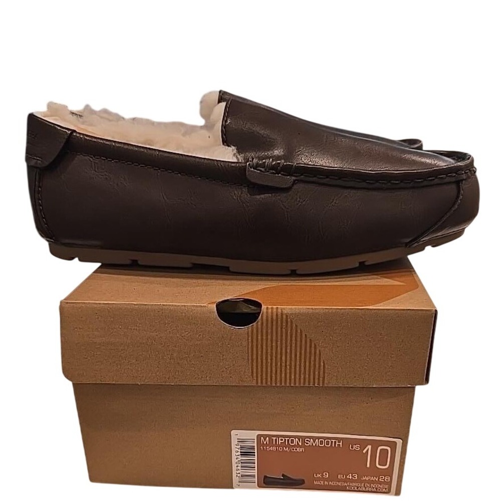Koolaburra by UGG Mens Tipton Smooth Slippers Chocolate Brown 1154810 Size 10